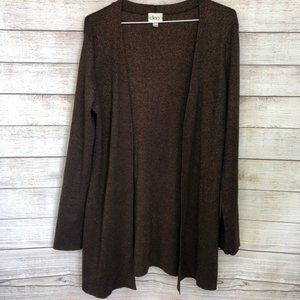 CLEO Shimmery Brown Cardigan